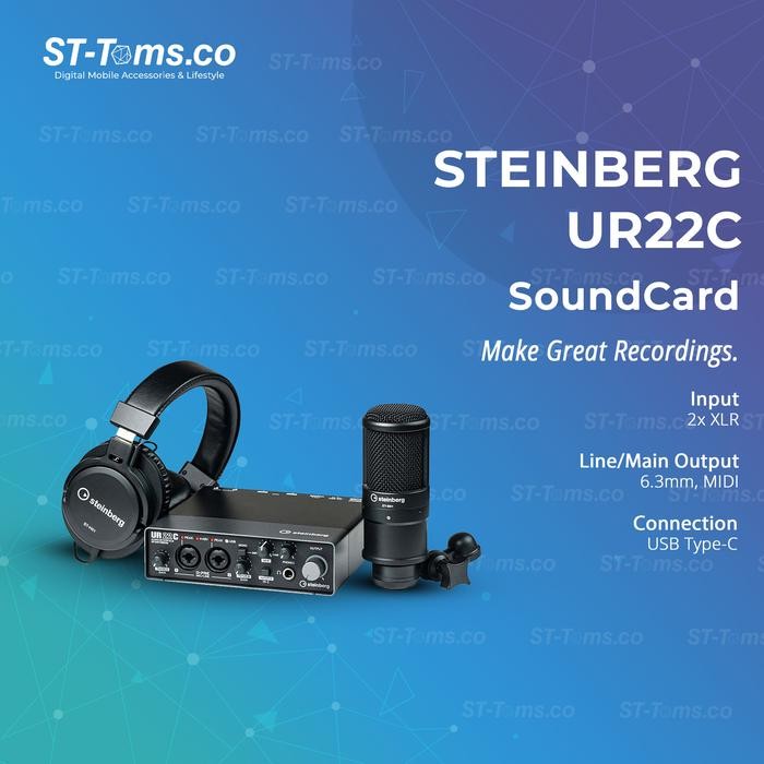 Steinberg UR22C UR 22C UR22 C Recording Pack Audio Interface Soundcard