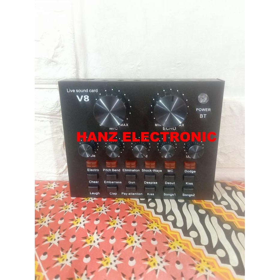 Sound card V8 Mixer Bluetooth SoundCard V8 Audio Soundcard