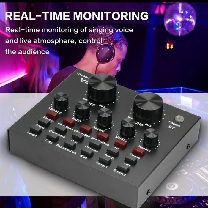 Sound card V8 Mixer SoundCard V8 Audio USB External Soundcard V8