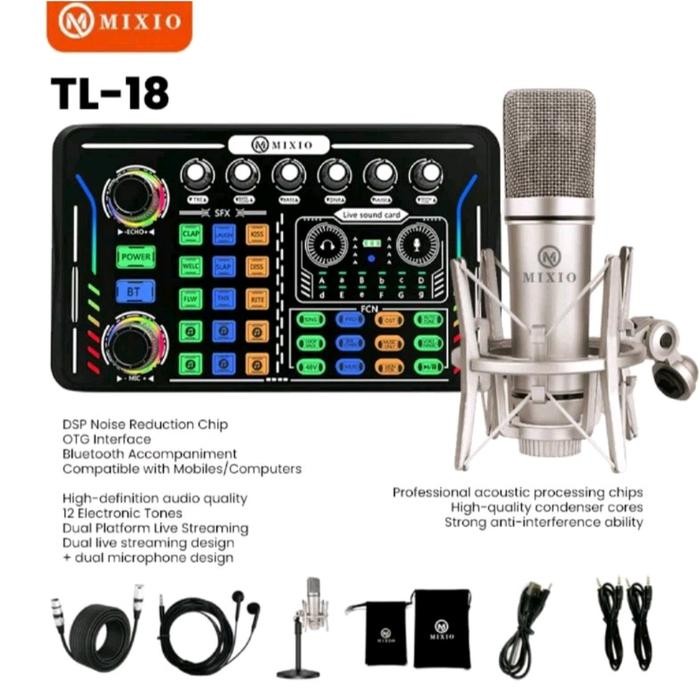 MIXIO TL-18 48V PAKET Soundcard Mikrofon Streaming Series