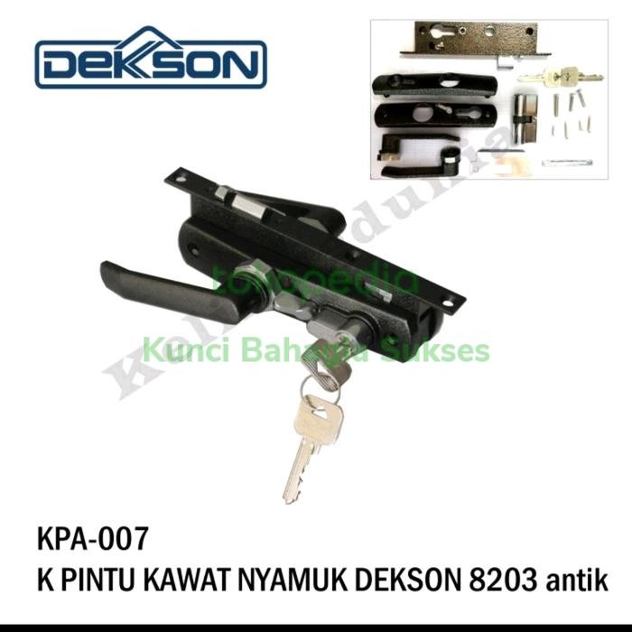 1SET HANDLE KUNCI PINTU KAWAT NYAMUK DEKSON RUMAH GARASI 8203-ANTIK
