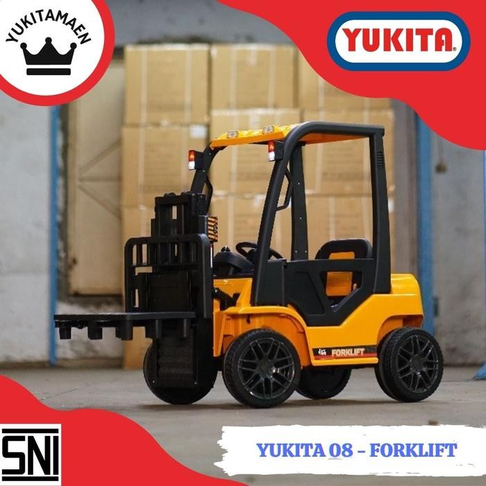 Maenan Anak Mobil Aki Yukita Forklift 12V MP3 dan USB - Mainan Anak