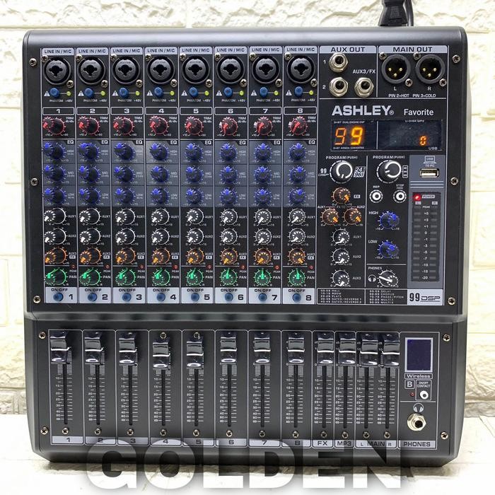 Mixer Ashley Favte 8 8 Channel Bluetooth - PC Soundcard