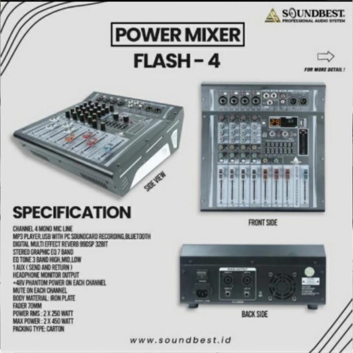 power mixer 4 channel sound flash 4 power mixer karaoke