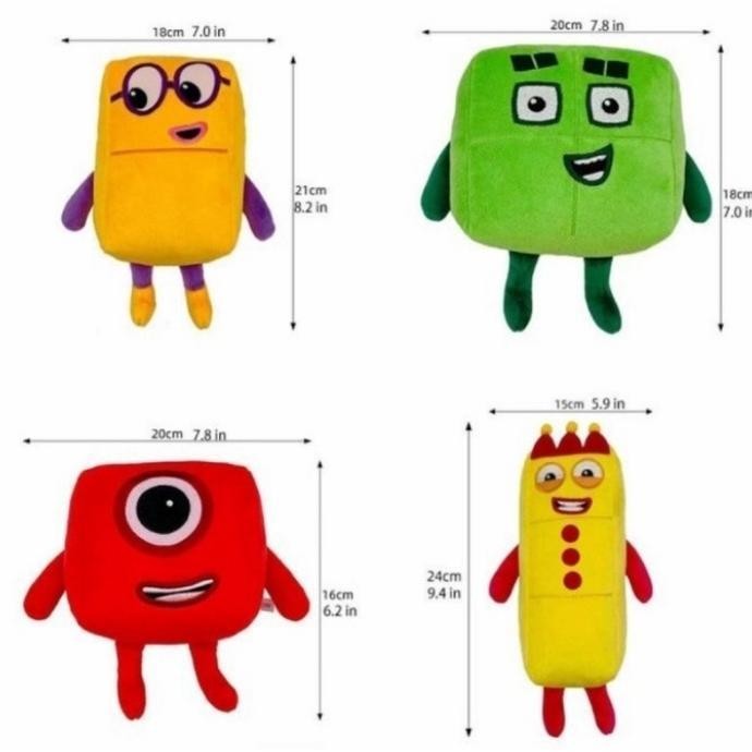 boneka Numberblocks numberblock Plush Toys mainan kartun angka