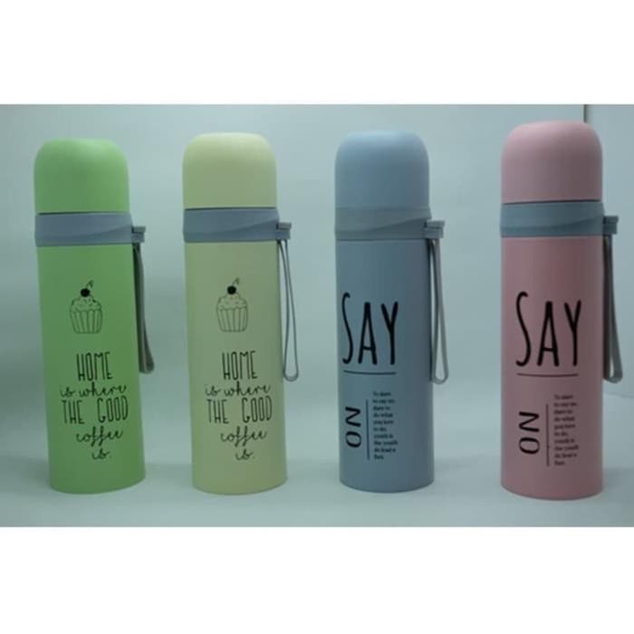 BOTOL MINUM TERMOS STAINLESS STEEL CUTE KOREA STYLE 500ml jy 635