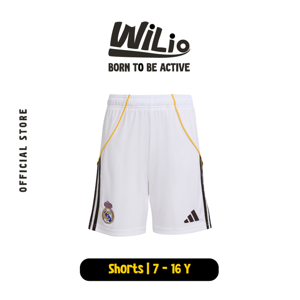ADIDAS Real Madrid 25/26 Home Shorts Kids JN8878 - Celana Pendek Anak (Putih)