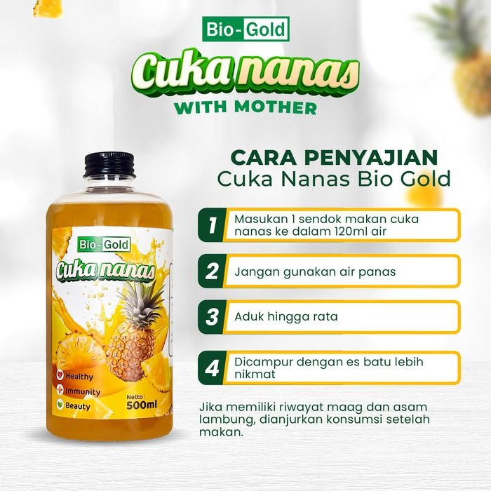 

New BIO GOLD Cuka Nanas 500 ml Healthy Immunity Beauty Vinegar BPOM