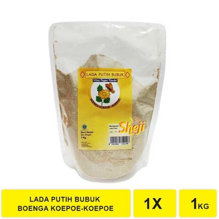 

New LADA PUTIH BUBUK CAP BOENGA KOEPOE KOPOE (BUNGA KUPU KUPU) 1KG