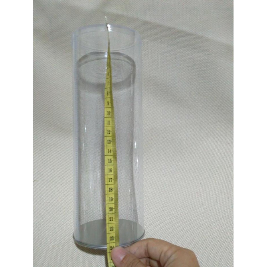 Tabung mika 23 cm tinggi besar jumbo panjang toples plastik 23cm natal *