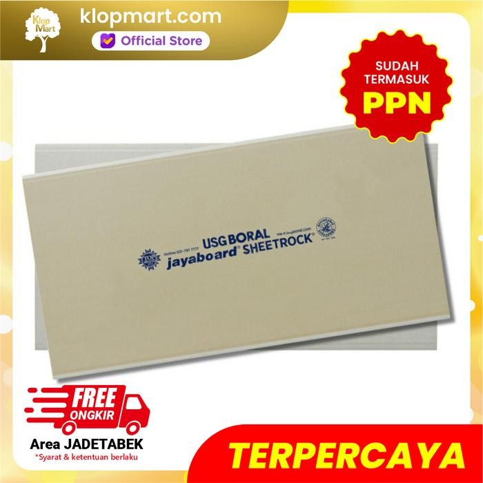 Gypsum Jayaboard 9mm / Papan Gypsum Gipsum Jayaboard 9mm (1,2x2,4mtr) *