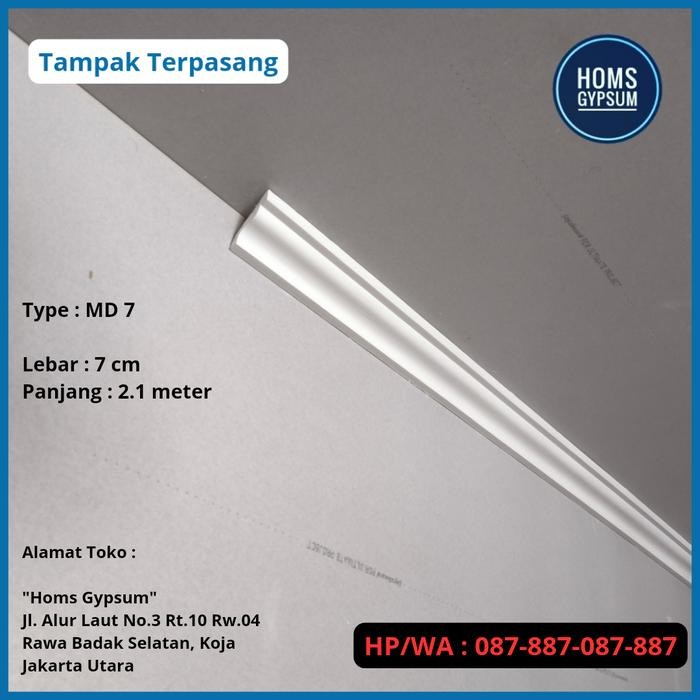 List Gypsum MD 7 Cm / List Plafon / Lis Plafon Gypsum *