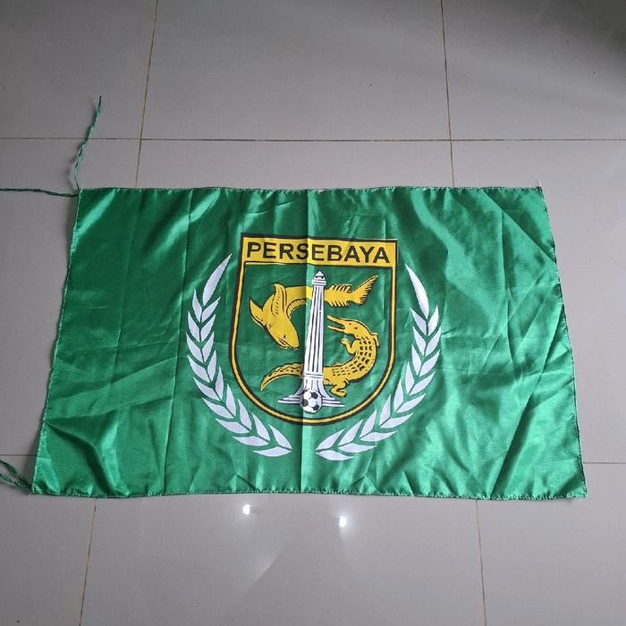 BENDERA PERSEBAYA 90CM/BENDERA TIM SEPAK PERSEBAYA *