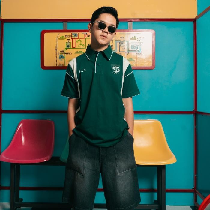 Polo Persebaya Cut Out Retro - Green Official Merchandise *
