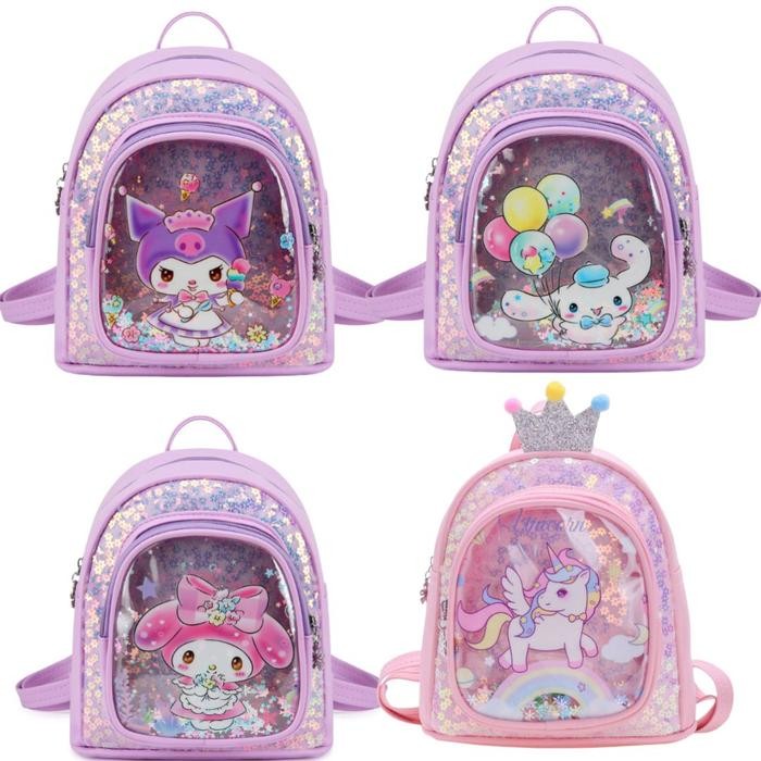 ORIGINAL Tas Mini Anak / Tas Ransel Anak Sequin / Tas Ransel Manik Sanrio Import READY STOCK