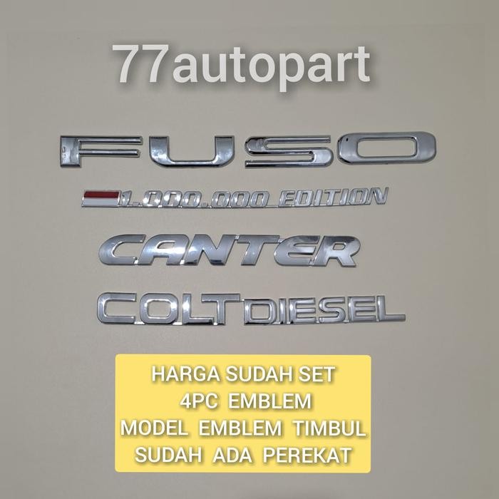 Sale Emblem Fuso Colt Diesel Canter 1 Juta Edition Harga Sudah 4Pc Emblem