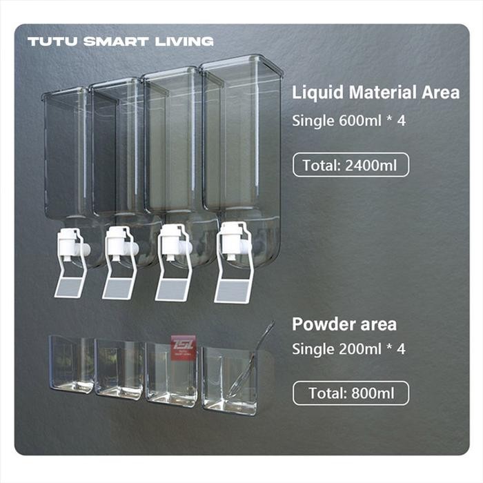 Sav Tutu Tempat Rak Bumbu Da Ung / Dispenser Kotak Bumbu Da Tempel Dinding Minyak Saus Kecap Set