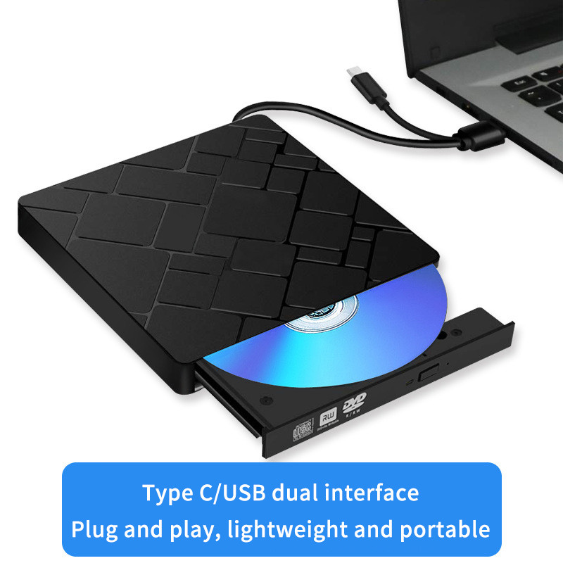 TypeC USB 3 0 External Blu ray Drive CD DVD Writer High Speed Burning Tool Adapter For Laptop PC