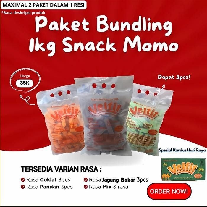 

Osyak.Mart Velfit Snack Momo 3Karung Bisa Mix Rasa 3