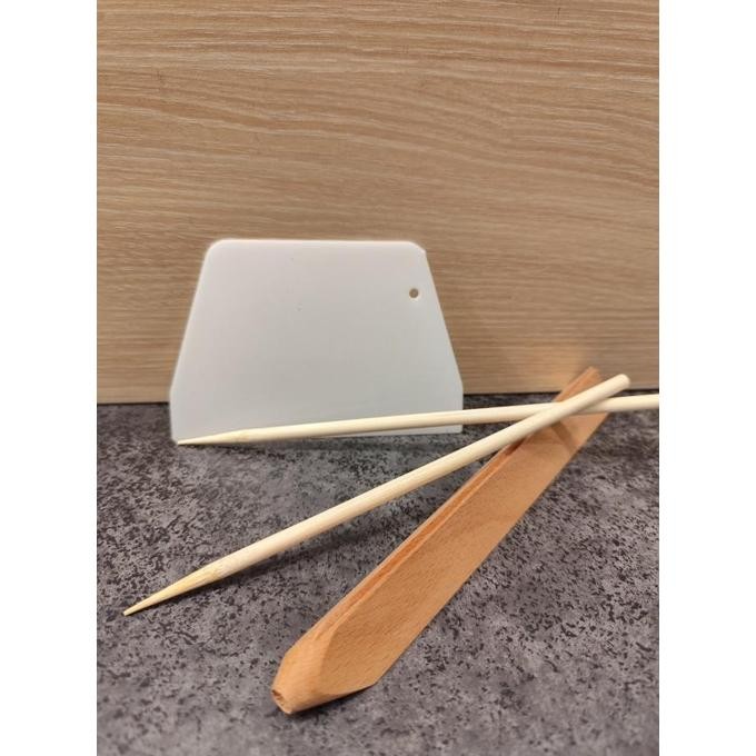Sav Set Wagashi Tools Set Wooden Stick Triangle Bar Chopsticks Scraper Wagashi Nerikiri Tools