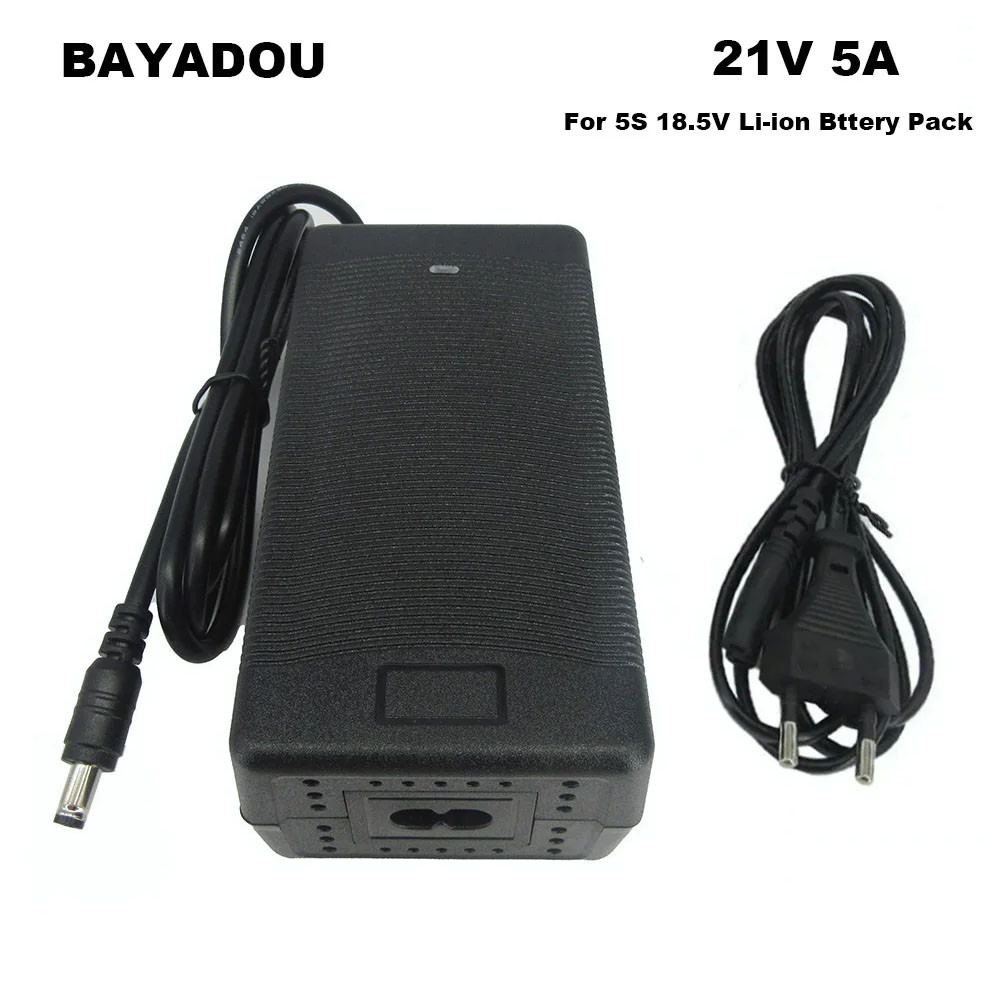 21V 5A Lithium Battery Charger for Electric Tool Screwdriver 21V5A 18.5V 5S Li-ion 18650 Laptop Spea