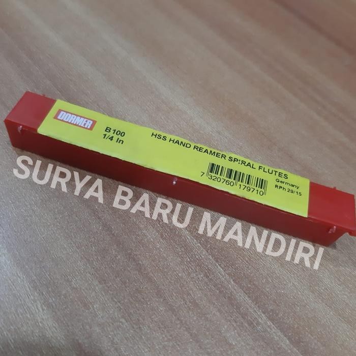 Mantab Mata Bor Besi Dormer B100 Hand Reamer Spiral Flutes 1/4"