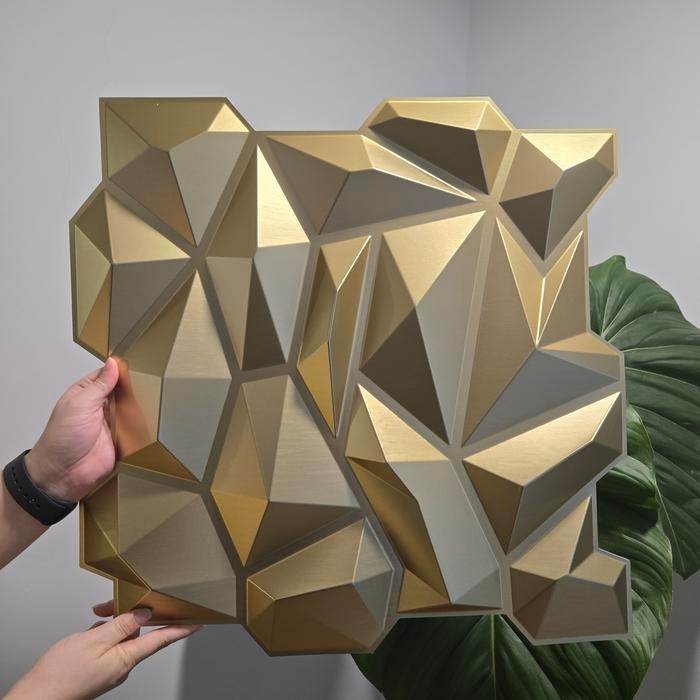 Gold dan Rustic color 50cm, 3D Wall Panel Wallpanel PVC