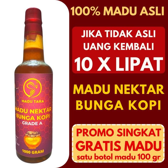 

Sale Madu Nektar Bunga Kopi 100% Asli Mentah Murni Raw Pure Honey Madu Tara
