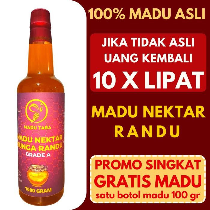 

Sale Madu Nektar Bunga Randu 100%Asli Mentah Murni Raw Pure Honey Madu Tara