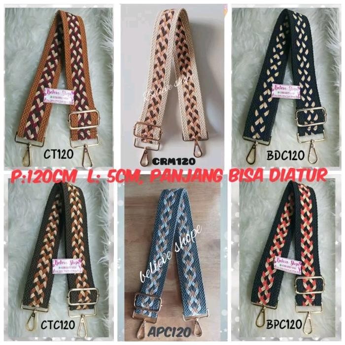 Strap bag kepang 5cm - tali tas kepang - talpan kepang - tali tas selempang - tali tas panjang