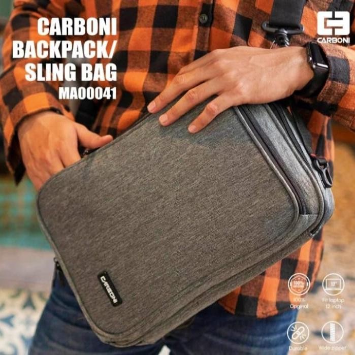 

TAS RANSEL SELEMPANG MULTIFUNGSI MINI SLIM MUAT LAPTOP 12 INCI TAS RANSEL