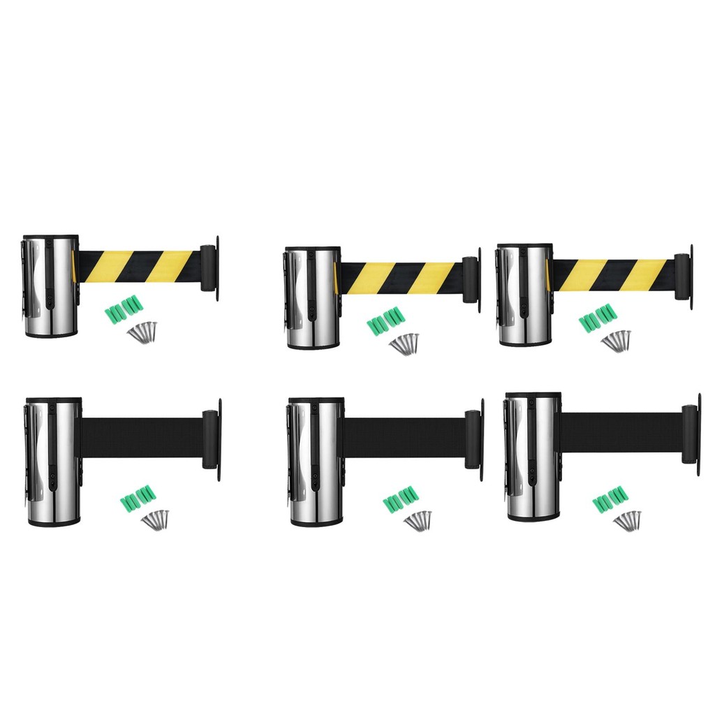 

Wall Mount Retractable Belt Barrier Crowd Control Wall Barrier Multifunctional for Office