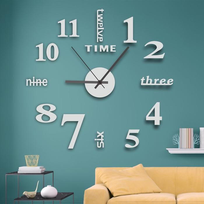 Jam Dinding Besar Tempel Aesthetic Detik Silent Anti Air DIY Giant Clock Quartz 90-100 cm High