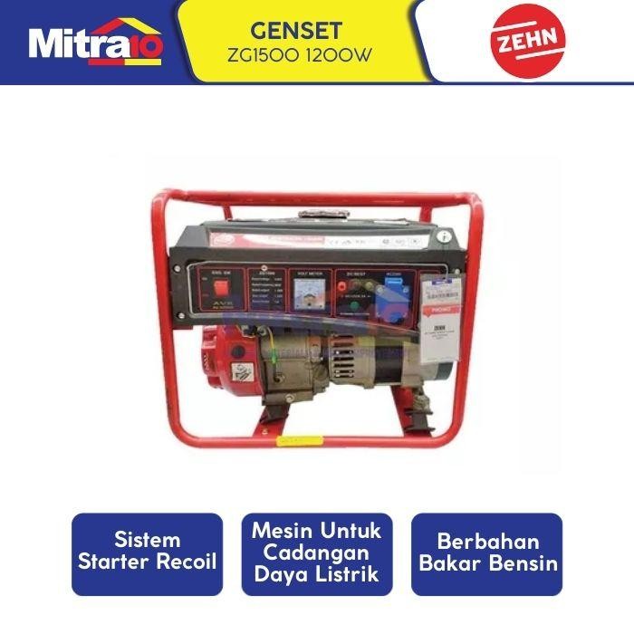 31 Murah Zehn Genset Zg1500 1200 Watt Merah-Hitam Realpict Terlaris