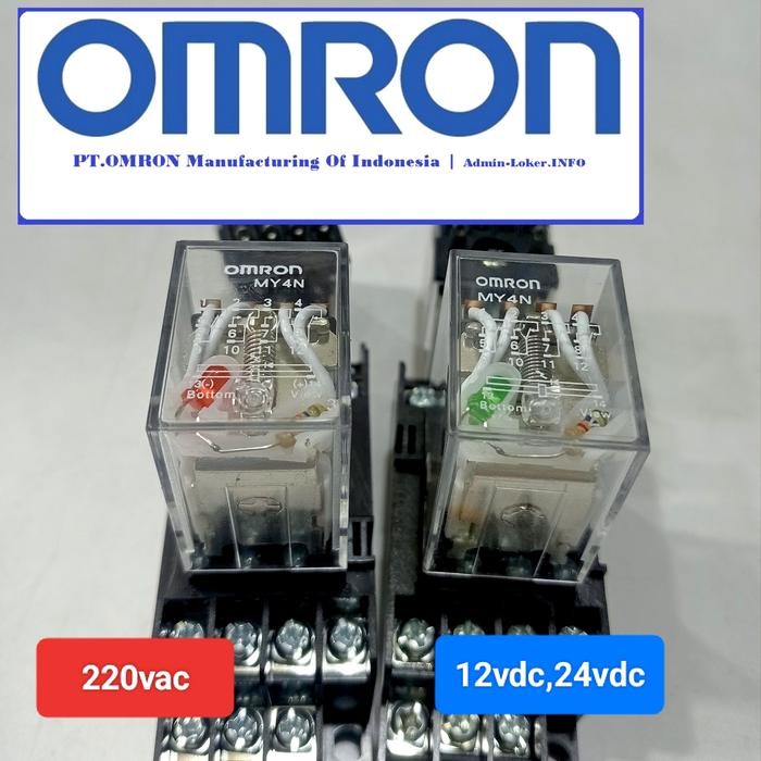 relay Omron my4/my4n 12vdc,24vdc,220vac 14 kaki 5a set socket/relay Omron *