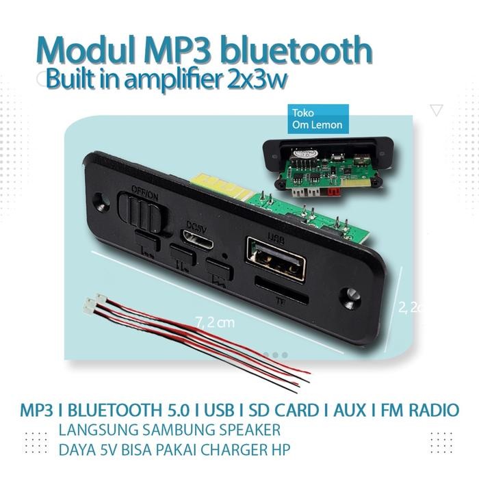 Modul Bluetooth MP3 FM radio 102 ampli 2x3watt *