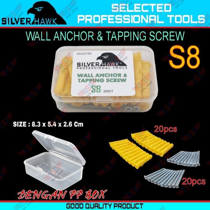 Angkur Baut Set Tembok sekrup Dinding Tembok Angkur Nylon Wall *