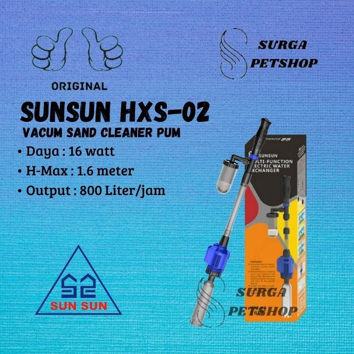 SUNSUN HXS-02 CLEANER PUMP AQUARIUM PENGURAS AIR SAND CLEANER VACUM