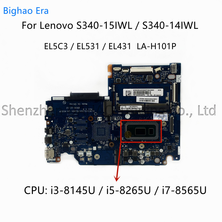 EL5C3/EL531/EL431 LA-H101P For Lenovo S340-14IWL S340-15IWL Laptop Motherboard With i3-8145U i5 i7-8