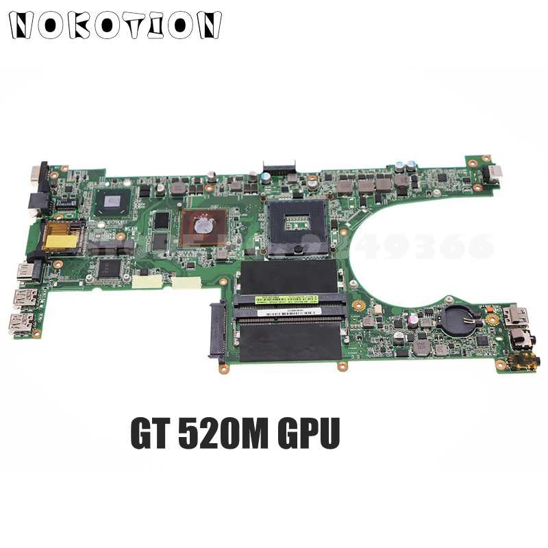 NOKOTION Laptop Motherboard For ASUS X35S U31SG U31SD MAIN BOARD REV 2.0 HM65 DDR3 GT520M GPU