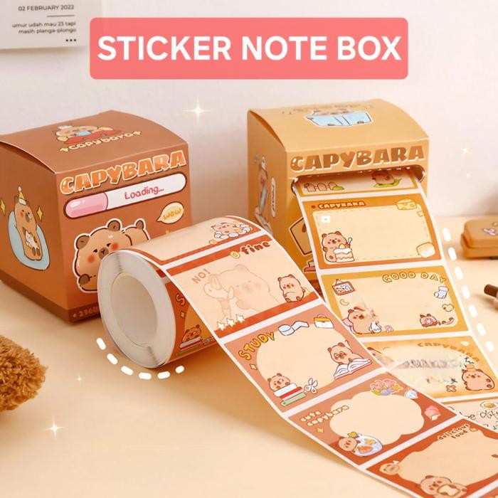 

DISKON STIKER NOTE BOX LABEL A TAG STICKER STATIONARY ALAT TULIS KANTOR SEKOLAH LUCU CAPYBARA PANDA