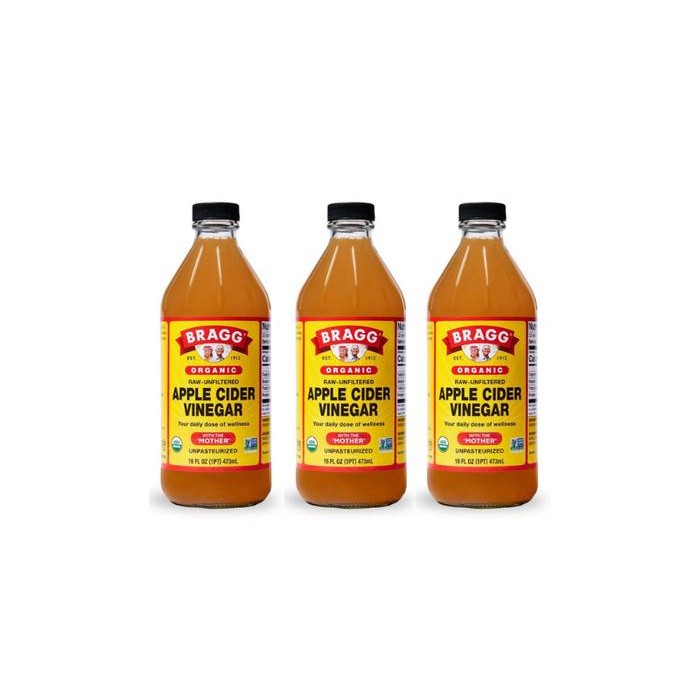 

Bundling 3 pcs Bragg Organic Raw Unfiltered Apple Cider Vinegar 473ml Cuka Apel Natural Botol