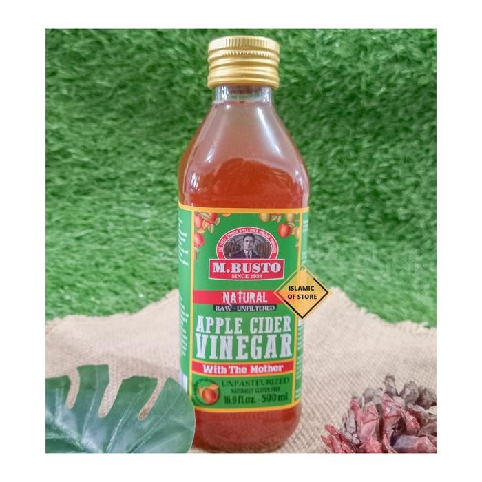 

CUKA APEL ORGANIK M BUSTO APPLE CIDER VINEGAR HALAL 500 ML ORIGINAL HALAL