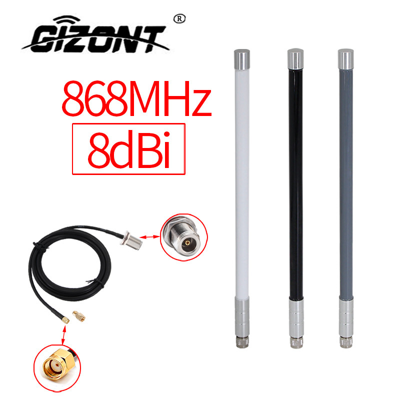 Outdoor LoRa 868MHz 915MHz Hotspot Antenna N-Male Connector Outdoor Waterproof Fibreglass Aerial For