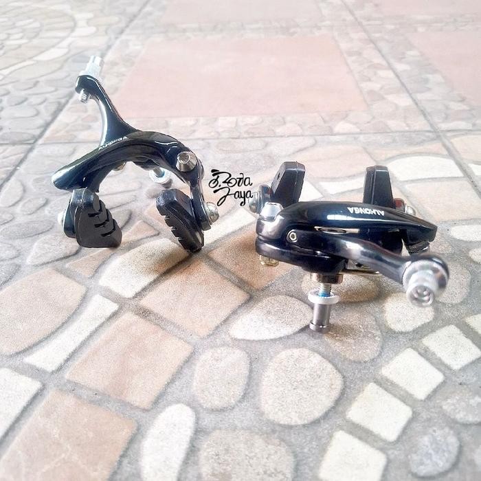 REM - BRAKE SEPEDA UBRAKE BALAP-FIXIE ALLOY HITAM Sparepart Sepeda Termurah