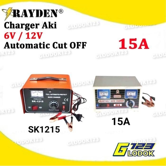 Alat Cas Charger Aki Accu Kering Basah 6V 12V Motor Mobil Truk