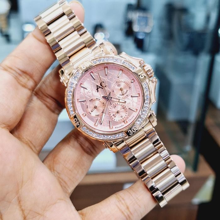 JAM TANGAN WANITA ALEXANDRE CHRISTIE AC 9205 AC9205 ROSEGOLD ORIGINAL GARANSI RESMI