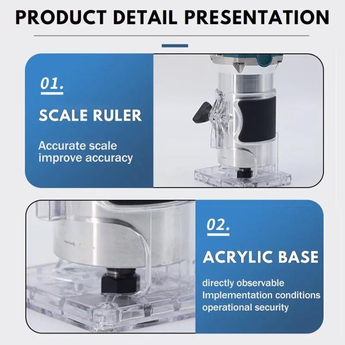 Sale Mesin Profil Kayu - Mesin Router Trimmer 18 Volt Kamolee - Mesin Profil Router Trimmer Kayu