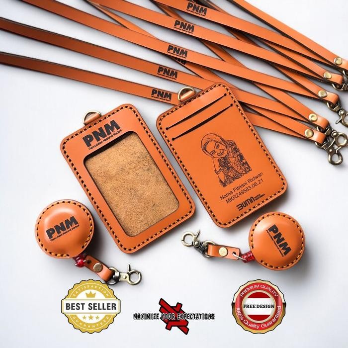 

Holder Id Card Kulit Id Card Holder Yoyo Id Card Tali Lanyard Kulit