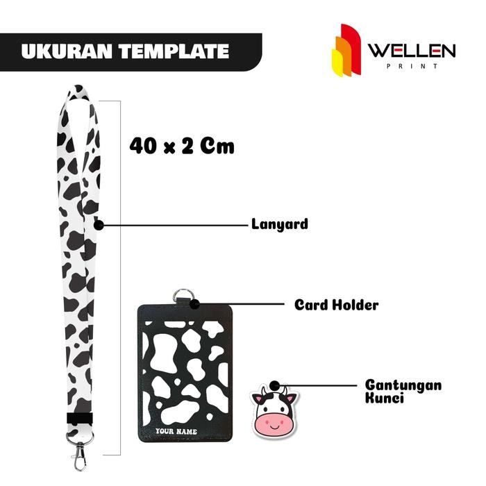 

WELLEN PRINT Cetak 1 Set Paket Lanyard Aesthetic Custom Nama